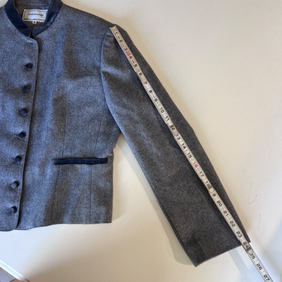 VTG David Benjamin Ltd. Blazer Women's size (UK 18) (USA 14) Gray Wool Velvet - Picture 15 of 15